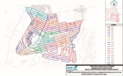 Situaci&oacute;n de las obras de la nueva red de distribuci&oacute;n de agua